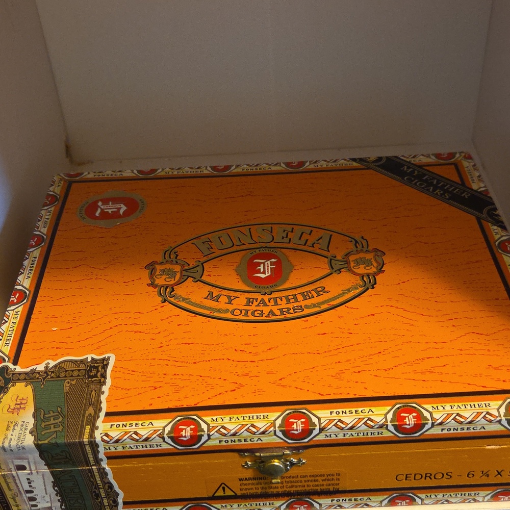 Fonseca Wood Wooden Cigar Box "My Father Cigars"